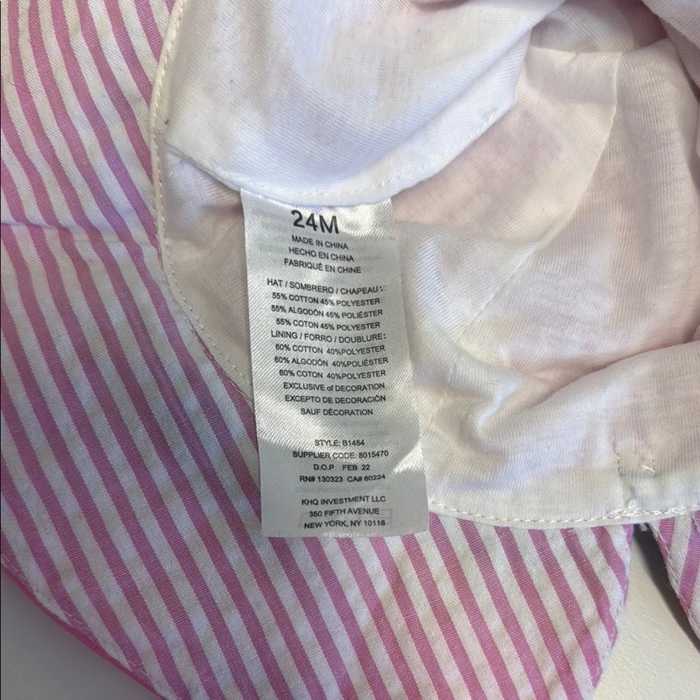 Source Unknown Pink Striped Kids Hat with Multicolor Brim - Picture 2 of 5